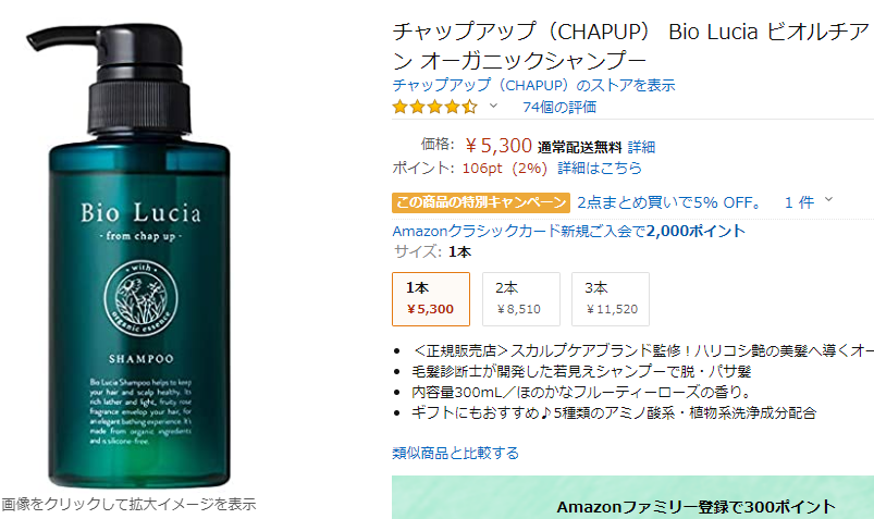 chap up オファー シャンプー 解析